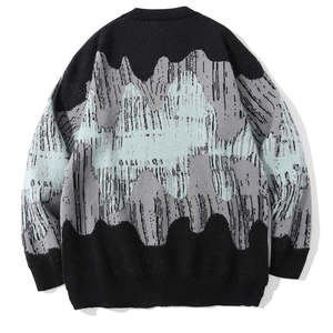 Jersey de fabricante de talla grande para hombre, suéter de manga larga de punto con cuello redondo personalizado para ropa de calle, suéter de invierno - Product Image 2