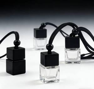 Diffuseur de parfum de luxe vide en verre de 8 ml, vert, bleu, noir, jaune, pour voiture, à suspendre - Product Image 5