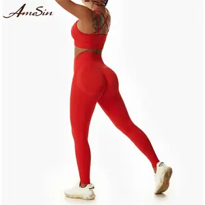 Hoge Elastische Zachte Dames Sportkleding Set Naadloze Yoga Broek Vrouwen Fitness Gym Panty Leggings Broek