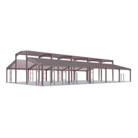 Structure en acier préfabriquée pour l'élevage de bovins, ovins, chevaux, porcs, hangar agricole, atelier, grange, bâtiment en structure acier préfabriquée