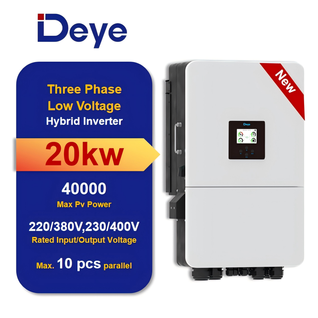 For SUN-20K-SG05LP3-EU-SM2 20KW Three Phase Hybrid Inverter Low Voltage 99% Efficiency 10-Year Warranty