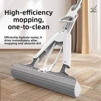 Vente en gros de serpillères magiques pliables pour le nettoyage de la maison, 28 cm, haute qualité, manche extensible, auto-pressantes, en éponge PVA
