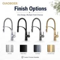 Nouvelle conception de robinet de cuisine monotrou avec plaque de fixation, mitigeur d'évier de cuisine à levier unique, eau chaude et froide, finition nickel brossé