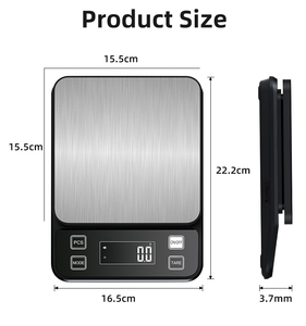 Kỹ Thuật Số Độ Chính Xác Cao Thực Phẩm Trọng Lượng <span class=keywords><strong>0.1G</strong></span> Điện Tử Ipx7 Không Thấm Nước 5Kg 10 Kg USB Có Thể Sạc Lại Không Thấm Nước Quy Mô Nhà Bếp - Product Image 3