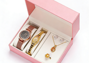 Estuche Protector Rectangular para Reloj, Collar y Anillo, en Oferta, Caja de Regalo de Cuero PU con Tapa Abatible para Joyería - Product Image 2