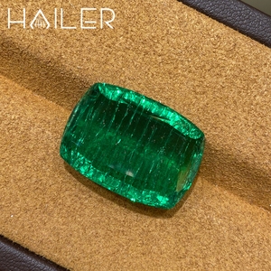 Columbia Emerald <span class=keywords><strong>Lab</strong></span> Grown Emerald Cushion Loose <span class=keywords><strong>Lab</strong></span> tạo ra Đá Quý Đá 20 Carat hạt đá quý lớn - Product Image 2