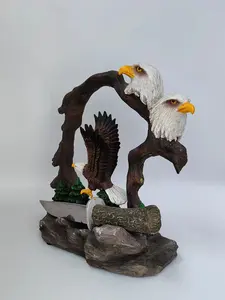 Ornements de décoration d'animaux de hibou avec tête de hibou en résine créative personnalisée en gros avec organisateur de couteaux décoratifs