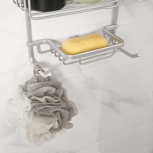 Organizador de ducha colgante para baño sin perforación, estante sobre cabezal de ducha, carrito de ducha colgante con soporte para jabón - Product Image 4
