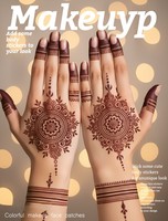 Autocollants de tatouage au henné rouge-brun, tatouages indiens en dentelle, tatouages temporaires imperméables, adaptés pour la main, le bras et l'art corporel.