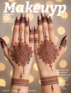 Pegatinas de <span class=keywords><strong>Tatuajes</strong></span> de Henna Rojo-Marrón, <span class=keywords><strong>Tatuajes</strong></span> de Encaje Indio, <span class=keywords><strong>Tatuajes</strong></span> Temporales Impermeables, Aptos para Manos, Brazos y Arte Corporal - Product Image 1