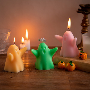 Bougie fantôme d'Halloween en cire de paraffine végétale, bougies parfumées en vrac pour la décoration - Product Image 3