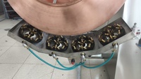 Machine à enrober au sucre automatique de 1000 mm avec revêtement en cuivre caramel, tambour