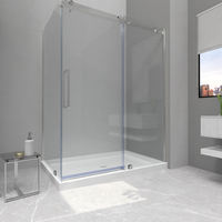 Plateau de douche rectangulaire antidérapant en surface solide de haute qualité, grande base de douche en acrylique pour salle de bain