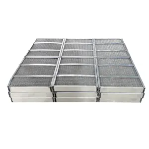 Stainless Steel Oil Smoke And Mist Filter Screen Metal Frame Fume Air Filter