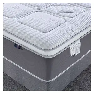 Hypo-allergenic Luxury Mattresses Euro Top Design Spring Coil King Size Bed Bedroom Furniture