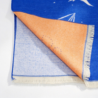 Écharpe en fausse laine tendance et chaude pour femmes, écharpe sur mesure avec motif d'oiseaux en vol jacquard