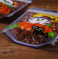 Sacs d'emballage personnalisés pour Halloween avec fermeture éclair, motif toile d'araignée, fantôme, citrouille, pour bonbons et cadeaux