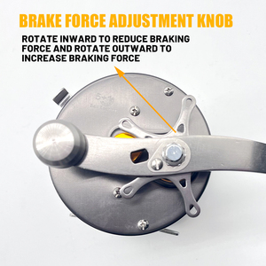 <span class=keywords><strong>Moulinet</strong></span> de pêche à la traîne entièrement métallique 3.9:1, résistance maximale 25 kg, tambour en fer robuste, manivelle lente, grande capacité pour la pêche en haute mer - Product Image 3