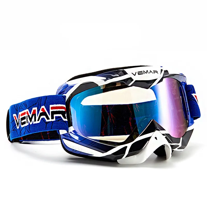 VEMAR OEM 사용자 정의 로고 방풍 방진 오토바이 고글 오프로드 크로스 야외 스포츠 MX 고글