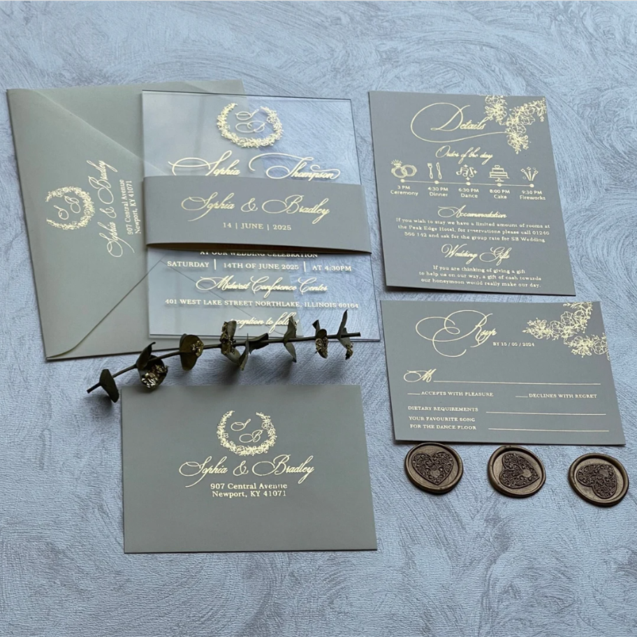 Luxury Wedding Invitation Kits - Elegant \u0026 Personalized, image size:912x912