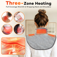 Almohadilla Térmica Eléctrica USB para Cuello y Hombros, Calentador de Espalda y Hombros, Envoltura Cervical con Compresión Caliente, Venta al por Mayor, Barata