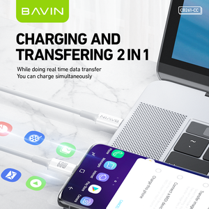 BAVIN-Cable de datos de carga rápida para teléfono móvil, Cable USB tipo C de 1,2 M a USB tipo c de 60W, 3A, para <span class=keywords><strong>Huawei</strong></span>, PC y tableta - Product Image 4