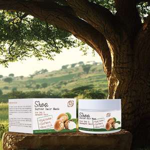 Crema para el cabello orgánica de manteca de karité para todo tipo de cabello, protección nutritiva para reparar daños, reduce la rotura de las puntas abiertas, incluidas las teñidas - Product Image 2