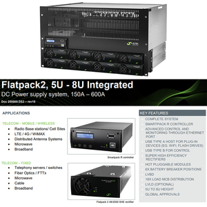 OEM ODM <span class=keywords><strong>Eltek</strong></span> 19 pollici 4U Distribution Flatpack2 24v/48v/24KW sistema di alimentazione cc integrato integrato - Product Image 2