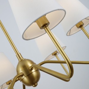 Modern Chandelier Copper Fabric Shade Luxury Decorative <b>Indoor</b> <b>Lighting</b> for Dining Room Living Room Hotel Villa Interior Style - Product Image 6