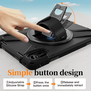 Funda resistente de silicona a prueba de golpes para tableta para <span class=keywords><strong>Xiaomi</strong></span> Redmi <span class=keywords><strong>Pad</strong></span> 2 2025 11 pulgadas incorporada 360 soporte giratorio correa de mano para hombro - Product Image 2