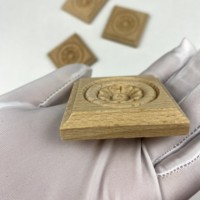 Appliques décoratives en bois sculpté pour murs, meubles et décoration intérieure, thème floral européen