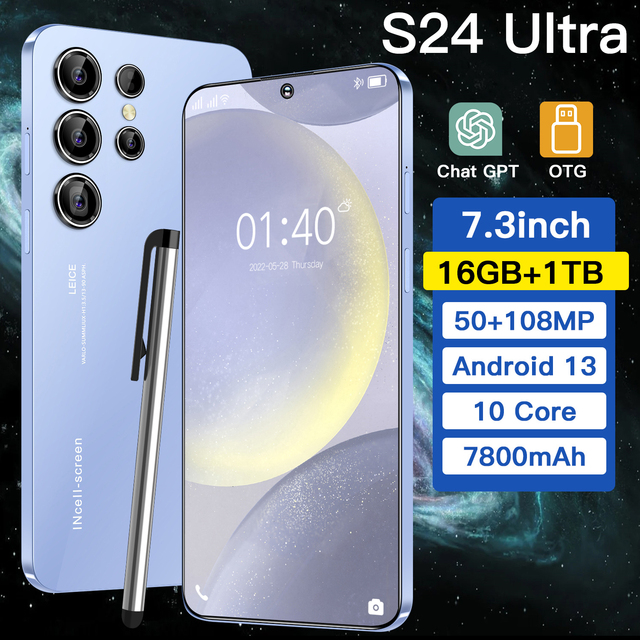 2025 Best Selling S25 Pro 5G Smartphone Original Unlock S-Pen 4G 5G+WiFi 108MP Rear Camera Deca Core CPU Dual