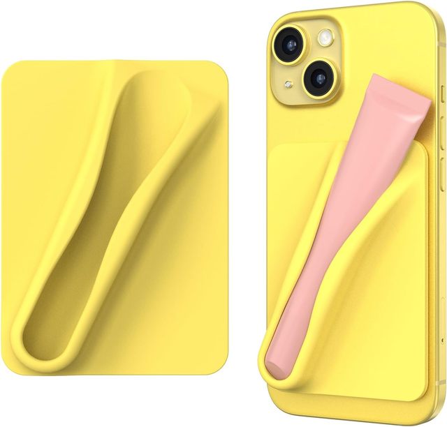 Silicone Phone Lipstick Holder Lip Gloss Case Back Stick on the Phone