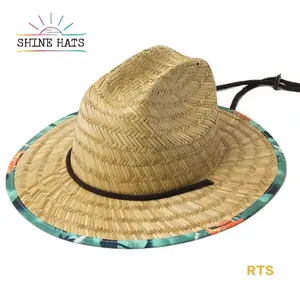 Chapeau de paille personnalisé pour femmes, bord de sauvetage d'été soleil plage Shinehats OEM Chapeau pour Femme personnalisé Sombreros dames souple adultes