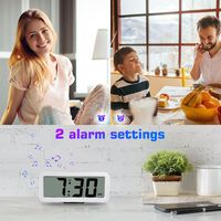 Modul Layar LCD Segmen TN Kustom, Layar Jam Kalender Elektronik dengan Bingkai Plastik, Jam Alarm Meja Dinding