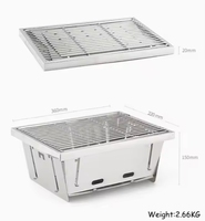 Grilles de barbecue en plein air charbon de bois barbecue en plein air pliant fil gril support IGT Camping Table pour extérieur voiture Camping cuisson
