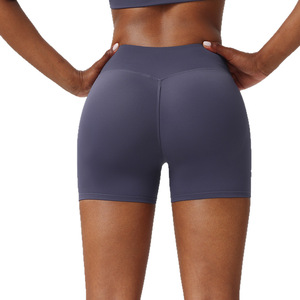 Eo cao chiến lợi phẩm thể thao tập thể dục phòng tập thể dục biker chạy yoga quần short kiểm soát bụng không có đường may phía trước thoáng khí Lạc Đà thiết kế ngón chân - Product Image 3