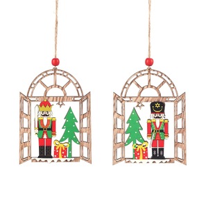 Casse-noix en bois de Noël, petits ornements colorés pour la décoration des vitrines et des arbres des centres commerciaux et des hôtels - Product Image 5