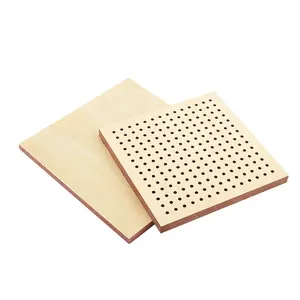 Rectangle Acoustic Wood Panel Wall Perforated Soundproof Acoustic Panels