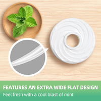 Fil dentaire en soie réutilisable sans plastique, saveur menthe, en charbon de bambou PE, rechargeable, zéro déchet, durable
