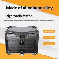 Boîte à bagages arrière pour moto en alliage d'aluminium 45L/55L, à dégagement rapide, pour le tourisme