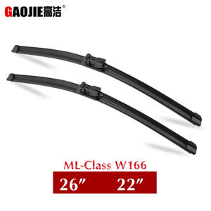 Lame d'essuie-glace sans cadre Gaojie pour Mercedes Benz Classe ML W166 2012-2016, caoutchouc synthétique, angle de raclage de 180 degrés - Product Image 4