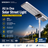Lampe solaire de rue SRESKY à haut lumen, tout-en-un, 15000LM, panneau N-Type TOPCon, IP66, éclairage routier extérieur