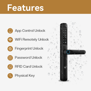 Tenon K9 tastiera elettronica intelligente maniglia serrature per porte impronte digitali biometriche all'interno Keyless Digital Slim Tuya Smart Lock - Product Image 3