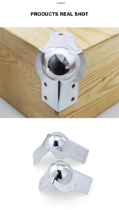 Esquina de bola al por mayor de exportación para piezas de caja de vuelo Suministro de esquinas de bola Tiradores Manijas de caja de vuelo Hardware Esquina de metal pequeña - Product Image 3