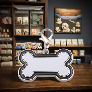 Pendentifs porte-clés en os de <span class=keywords><strong>chien</strong></span> personnalisables de haute qualité étiquettes de clé en métal créatives et sublimables vente en gros directe d'usine - Product Image 3