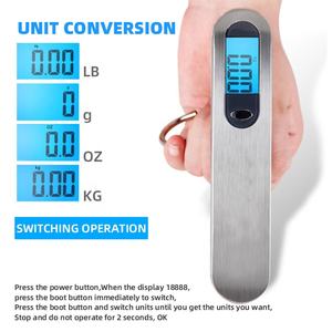 Factory Digital Silver <span class=keywords><strong>Hand</strong></span> waage Elektronische Hänge gepäck waage - Product Image 5