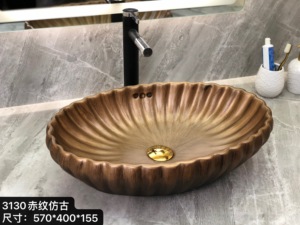 Yeson lavabo con Design speciale in ceramica Color bronzo nero per il <span class=keywords><strong>lavandino</strong></span> del <span class=keywords><strong>bagno</strong></span> dell'hotel - Product Image 3