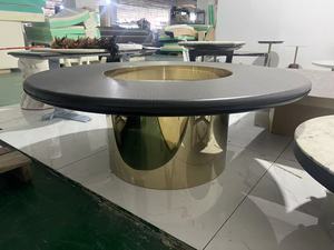 Bàn cà phê đá cẩm thạch tròn <span class=keywords><strong>hi</strong></span>ện đại với khung thép Thiết kế bền và thân thiện với môi trường cho phòng khách và trang trí khách sạn - Product Image 4