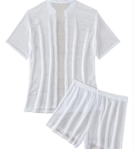 Nouvelle Robe <span class=keywords><strong>de</strong></span> Plage Blanche Évidée Style Européen et Américain <span class=keywords><strong>avec</strong></span> Haut Cache-cœur et Culotte Séparée pour Femme - Product Image 5